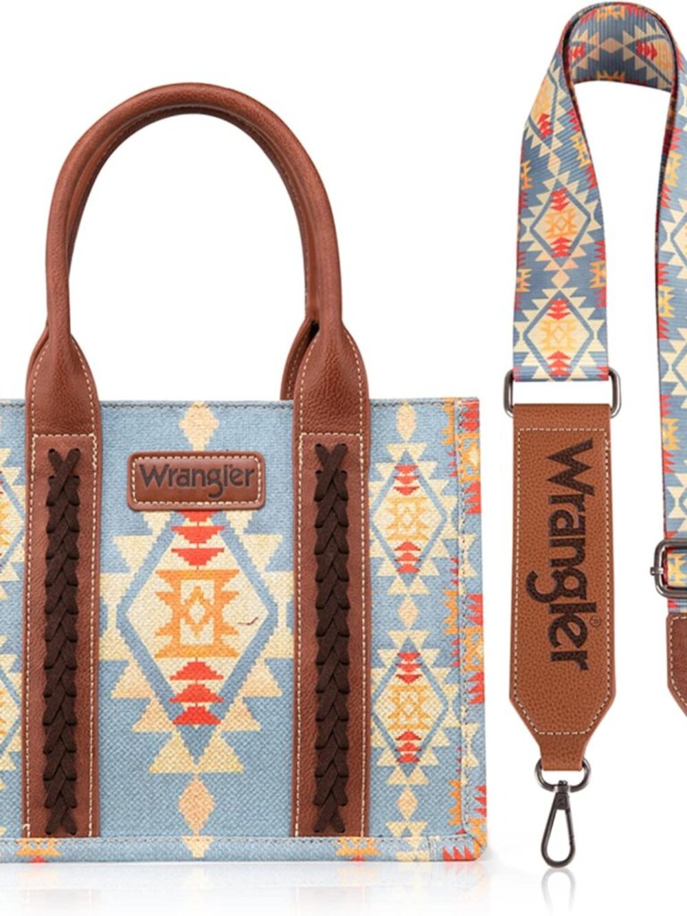 Wrangler Purse Western Aztec Tote Bag Women Top Handle Handbags with Detachable